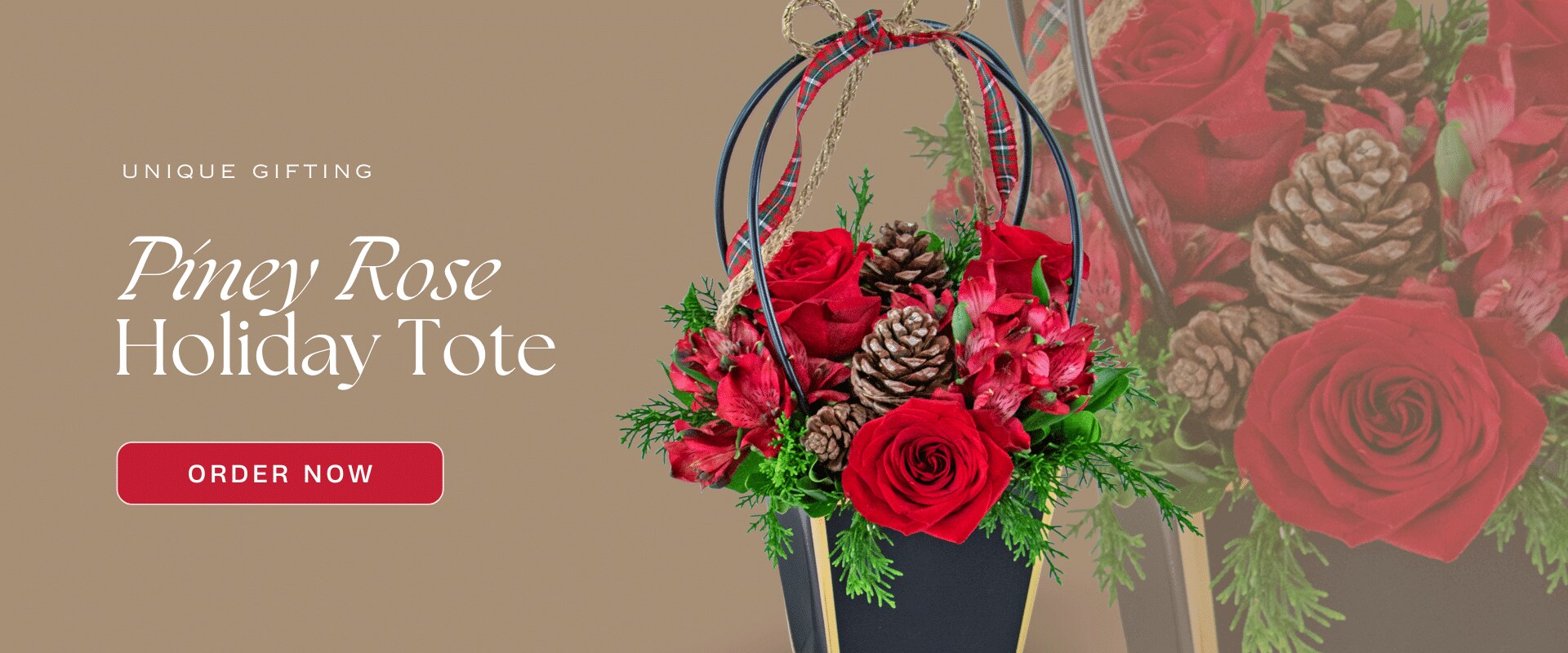 Unique Gifting Piney Rose Holiday Tote Order Now